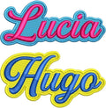Parche Bordado Personalizado con Nombre en Letra Cursiva
